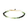 Luxenter Groene Kristal Armband Afgewerkt in 18K Geel Goud - Halok