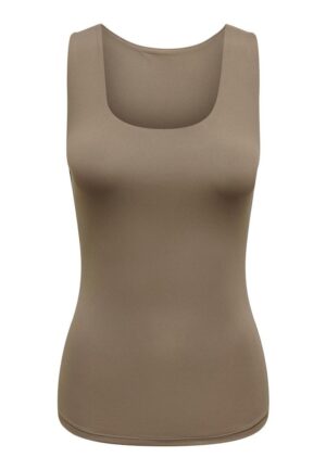 Only Onlea S/l 2-ways Fit Top Jrs Noos Tops En Singlets Walnut