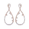 Orphelia 'Islia' Dames 925 Sterling Zilveren Dangle Oorbellen - Roze ZO-7423/RG