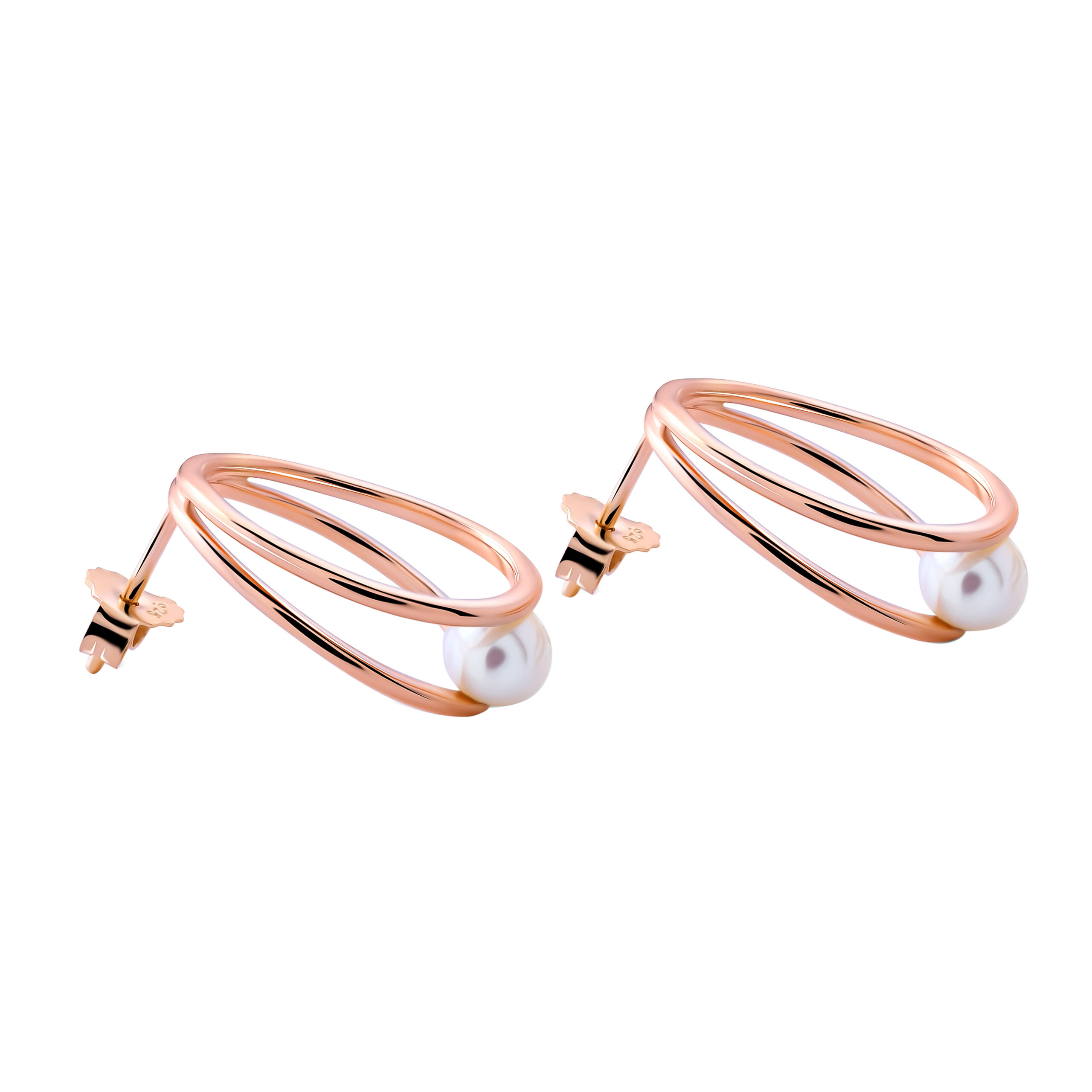 Orphelia 'Heloise' Dames 925 Sterling Zilveren Stud Oorbellen - Roze ZO-7509 - Afbeelding 2