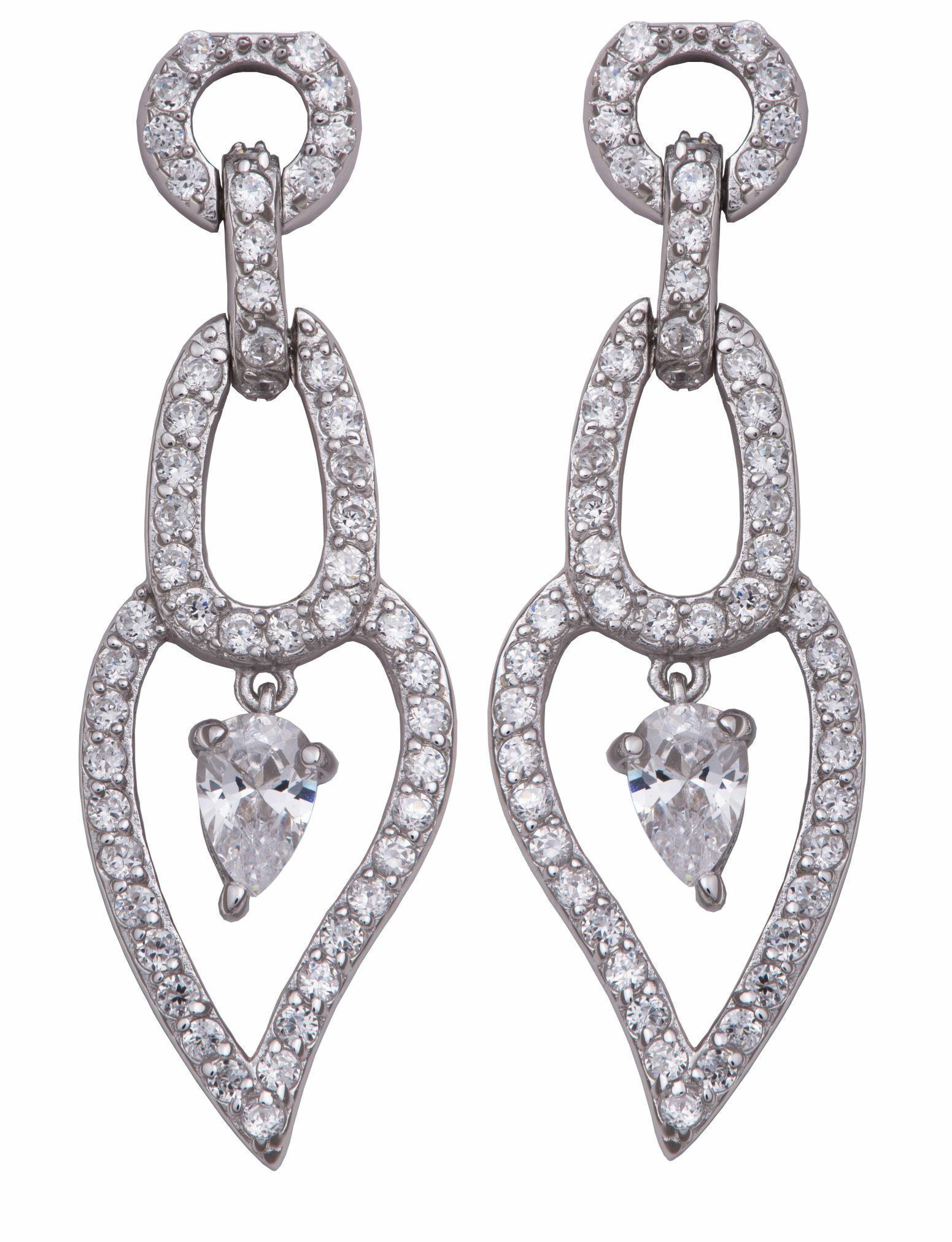Orphelia Dames 925 Sterling Zilveren Oorbellen - Zilver ZO-5882