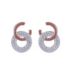 Orphelia 'Carleen' Dames 925 Sterling Zilveren Dangle Oorbellen - Roze ZO-7440