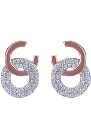 Orphelia 'Carleen' Dames 925 Sterling Zilveren Dangle Oorbellen - Roze ZO-7440