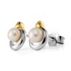 Orphelia 'Mathilde' Dames 925 Sterling Zilveren Stud Oorbellen - Zilver/Goud ZO-7510/G