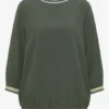 Blouse met 3/4-mouwen en contrasterende details - Afbeelding 2