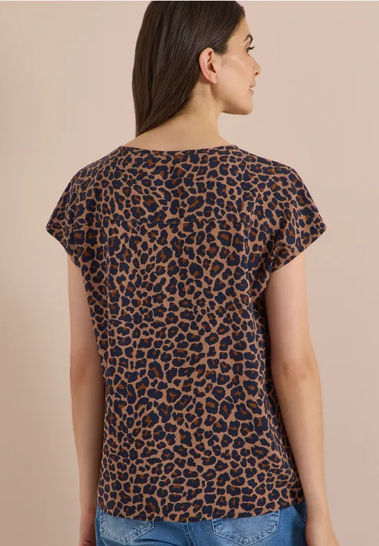 Blouse met afhangende schouders en knoop - Afbeelding 3