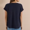 Blouse met afhangende schouders en structuur - Afbeelding 3