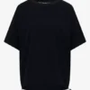 Blouse met afhangende schouders in effen kleur - Afbeelding 2