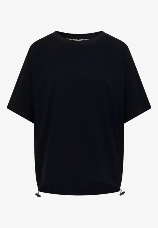 Blouse met afhangende schouders in effen kleur - Afbeelding 2