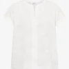 Blouse met hangende schouder en borduursel - Afbeelding 2