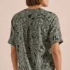 Blouse met korte mouwen en paisleyprint - Afbeelding 3