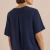 Blouse met korte mouwen en ronde hals - Afbeelding 3