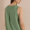 Blouse met ronde hals en geribbelde details - Afbeelding 3