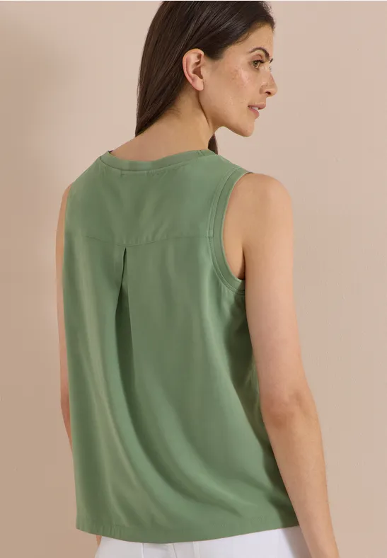 Blouse met ronde hals en geribbelde details - Afbeelding 3