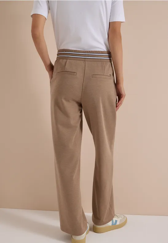 Broek met High Waist en Straight Leg pijpen, met patroon - Afbeelding 3