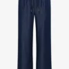 Broek met Wide Leg pijpen in denimlook - Afbeelding 2