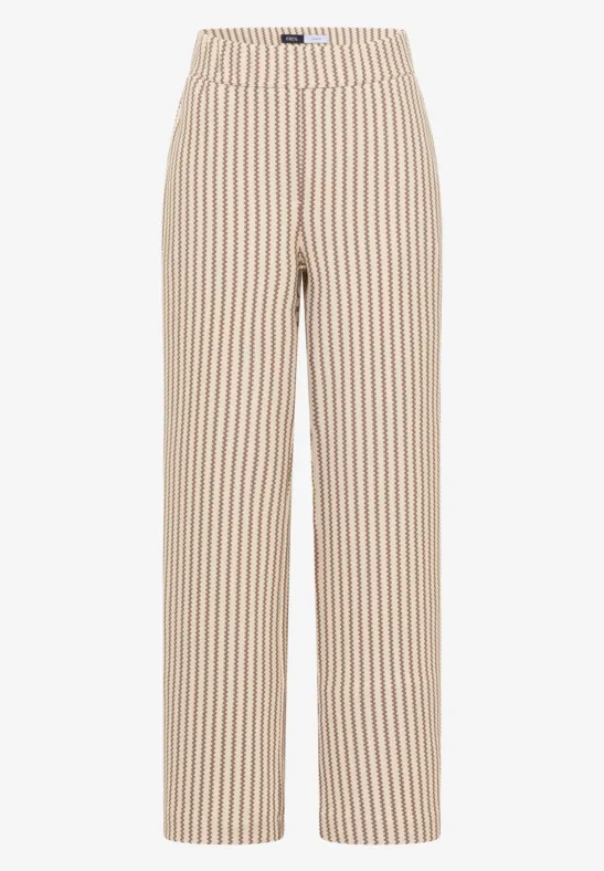 Broek met Wide Leg pijpen in gebreide look - Afbeelding 2