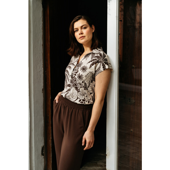 &Co - Chocolade | Dames | Top | Chocolade | XXL | regular | Kamst mode