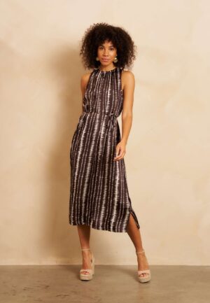 Jurk Rox | Brown Stripe Print
