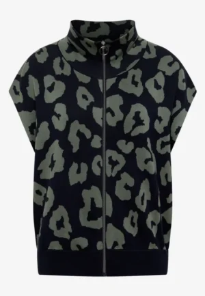 Alternative view of Dubbelzijdig vest met kraag en ritssluiting
