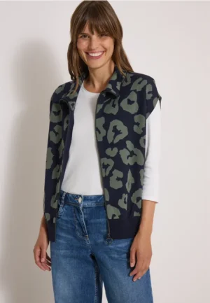 Dubbelzijdig vest met kraag en ritssluiting