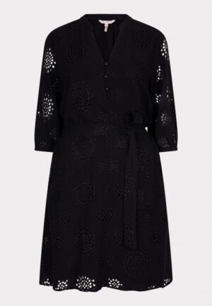 Esqualo - Zwart | Dames | Jurk | Zwart | 46 | regular | Kamst mode