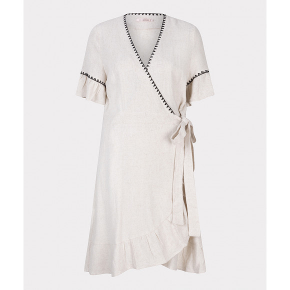 Esqualo - Zand | Dames | Jurk | Zand | M | regular | Kamst mode