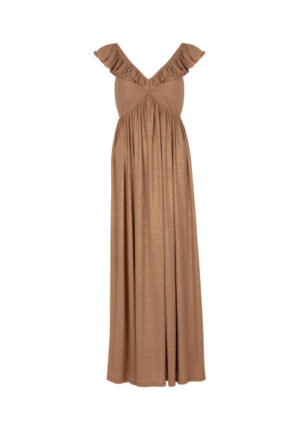 Freebird - Taupe | Dames | Jurk | taupe | XXL | regular | Kamst mode