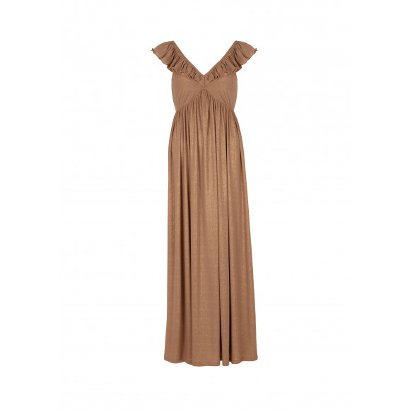 Freebird - Taupe | Dames | Jurk | taupe | XXL | regular | Kamst mode