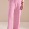 High Waist broek met wijde pijpen in Loose Fit