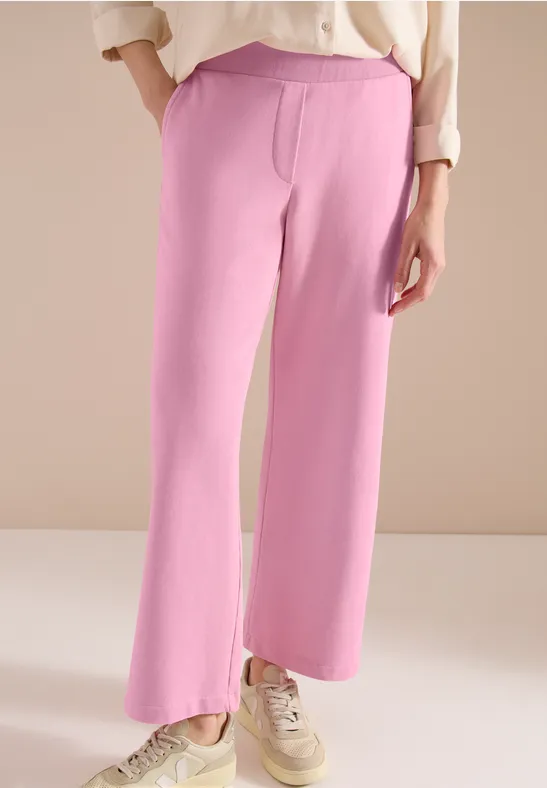 High Waist broek met wijde pijpen in Loose Fit