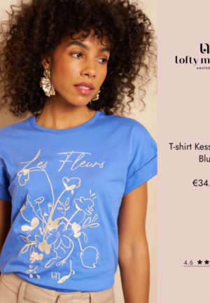 T-shirt Kess | Cobalt Blue