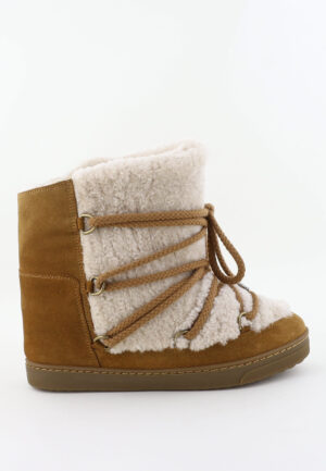 Isabel Marant enkellaarsjes Nowles BO0039FA-C4O03S ecru/cognac