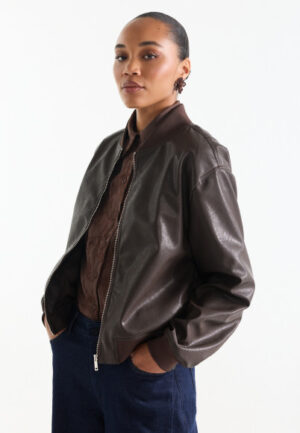 Jansen Amsterdam - Bruin | Dames | Jasje | Bruin | 46 | regular | Kamst mode