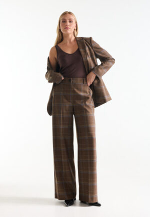 Jansen Amsterdam - Bruin | Dames | Broek | Bruin | 44 | regular | Kamst mode