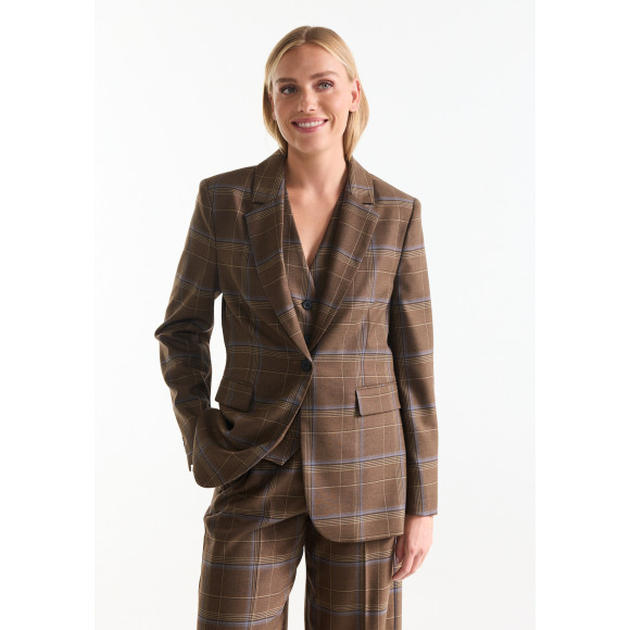 Jansen Amsterdam - Bruin | Dames | Blazer | Bruin | 46 | regular | Kamst mode