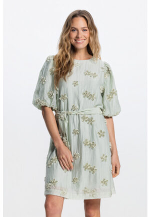 Jansen Amsterdam - Licht Groen | Dames | Jurk | Licht Groen | 46 | regular | Kamst mode