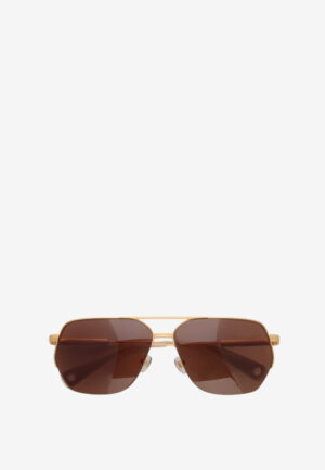 Jacquemus zonnebril Aviador JAC67C1SUN yellow gold/light gold
