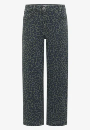 Alternative view of Jeans met High Waist en Wide Leg pijpen met luipaardprint