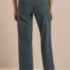 Jeans met High Waist en Wide Leg pijpen met luipaardprint - Afbeelding 3