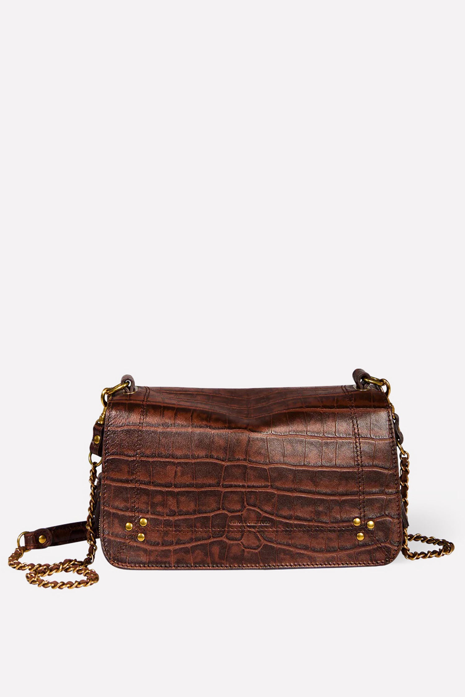 Jerome Dreyfuss crossbody Bobi 48BOBIMO Imprimé Croco Cigare