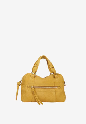 Jerome Dreyfuss crossbody Lucky Bowling Mini 47LUCKYBOMITA imprime croco moutarde