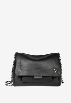 Jerome Dreyfuss crossbody Lulu M 44LULUMVE calfskin noir silver