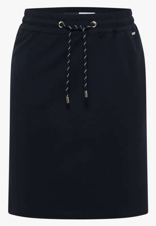 Kniehoge rok met elastische tailleband - Afbeelding 2