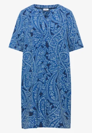 Alternative view of Knielange jurk met paisleypatroon