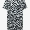 Knielange jurk met zebraprint - Afbeelding 2