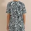 Knielange jurk met zebraprint - Afbeelding 3