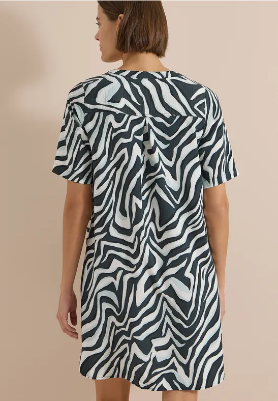 Knielange jurk met zebraprint - Afbeelding 3