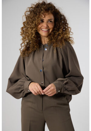Label Dot - Taupe | Dames | Jasje | Taupe | 40 | regular | Kamst mode