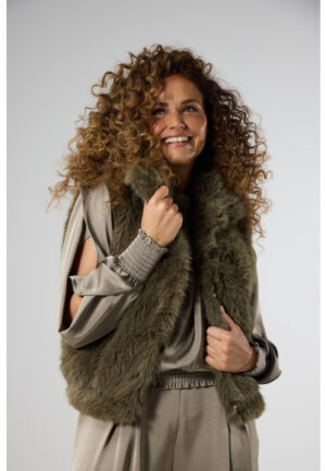 Label Dot - Taupe | Dames | Gilet | Taupe | 42 | regular | Kamst mode